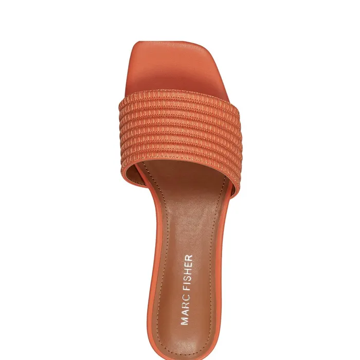 Women Casala Block Heel Sandal Orange Marc Fisher Sandals