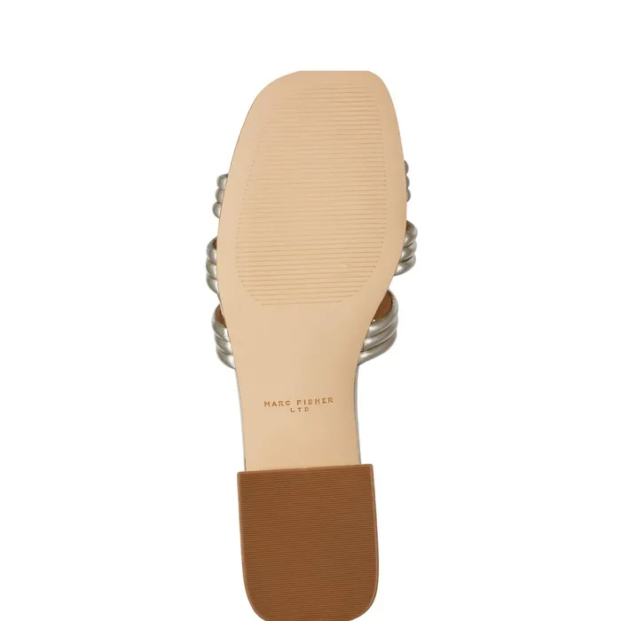 Women Casara Slide Sandal Platino Marc Fisher Mules and Slides