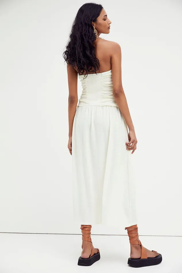 Women Casual Dresses Free People Adore You Midi Dress Gardenia