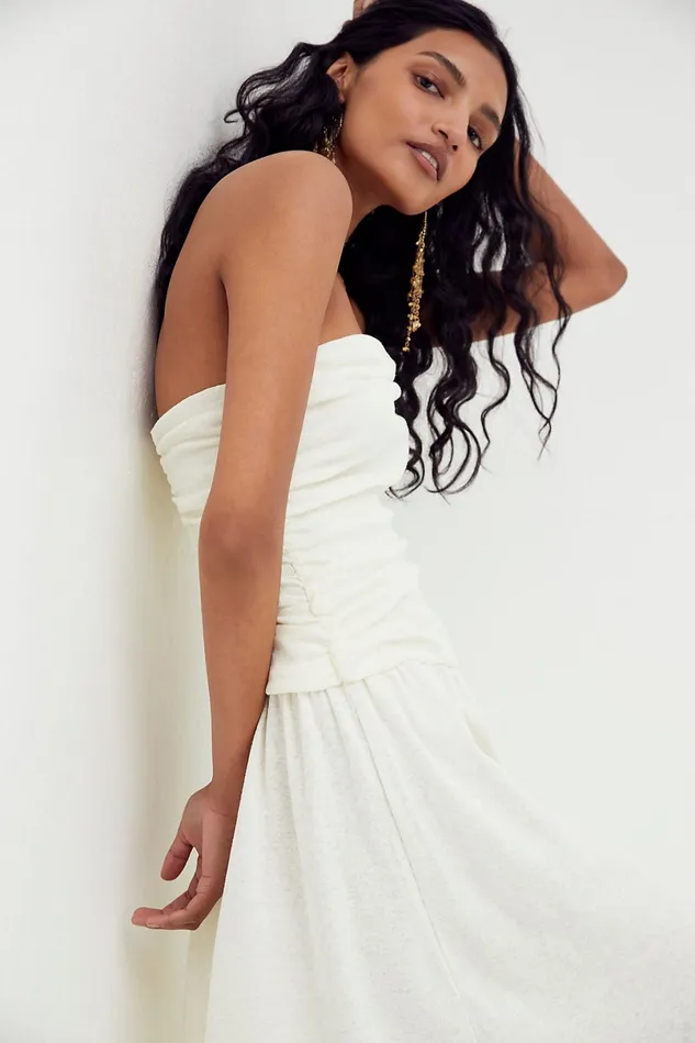 Women Casual Dresses Free People Adore You Midi Dress Gardenia