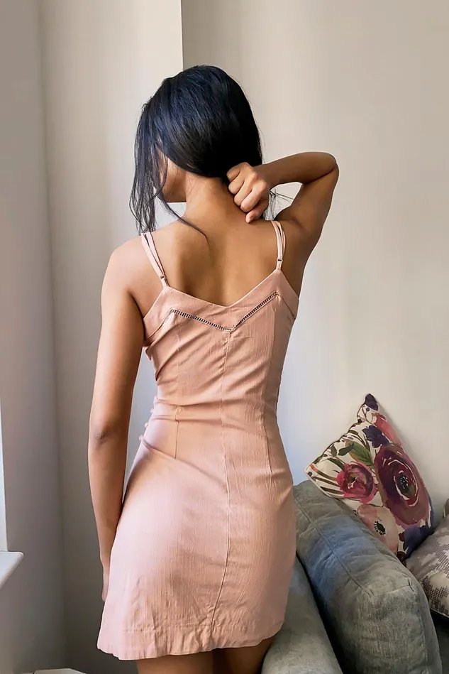 Women Casual Dresses Free People Dylan Mini Slip Rose