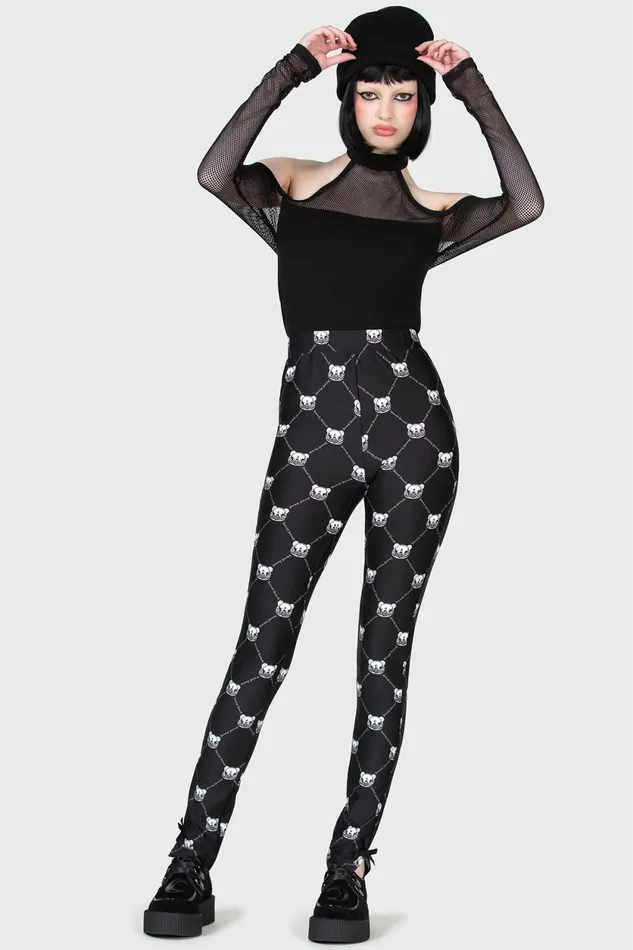 Women Chill Out Killstar Bone To Pick Leggings