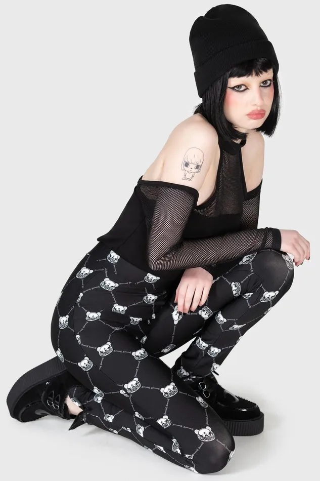 Women Chill Out Killstar Bone To Pick Leggings