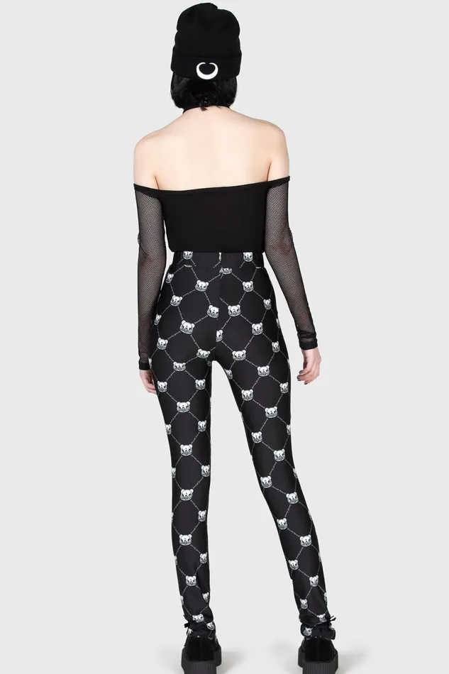Women Chill Out Killstar Bone To Pick Leggings