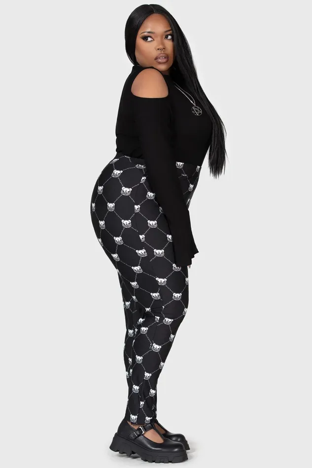 Women Chill Out Killstar Bone To Pick Leggings