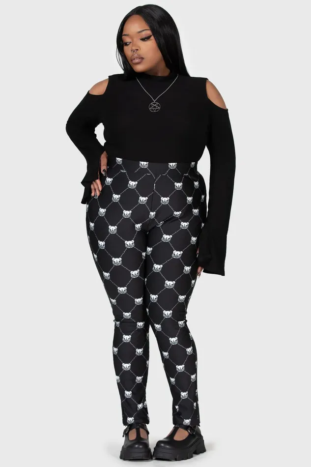 Women Chill Out Killstar Bone To Pick Leggings