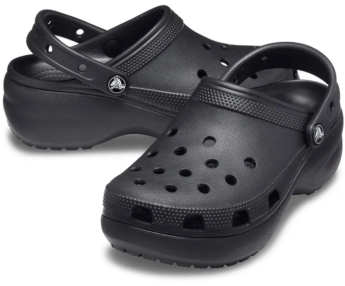 Women Classic Platform Clog Black Crocs Clogs