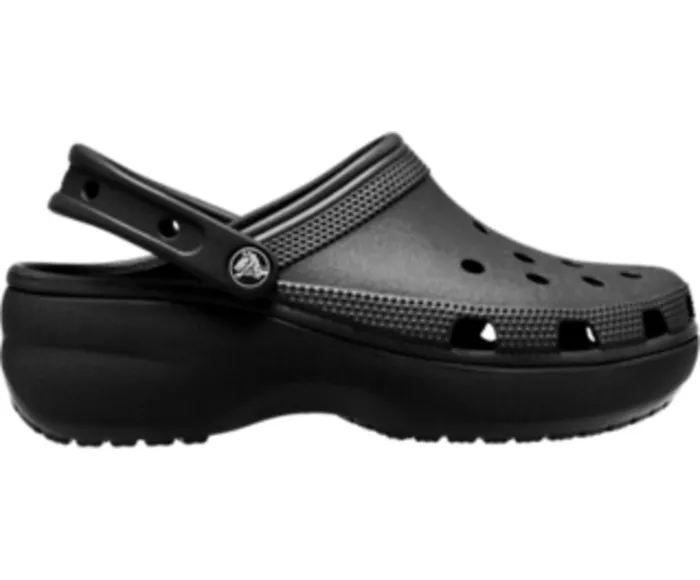 Women Classic Platform Clog Black Crocs Clogs