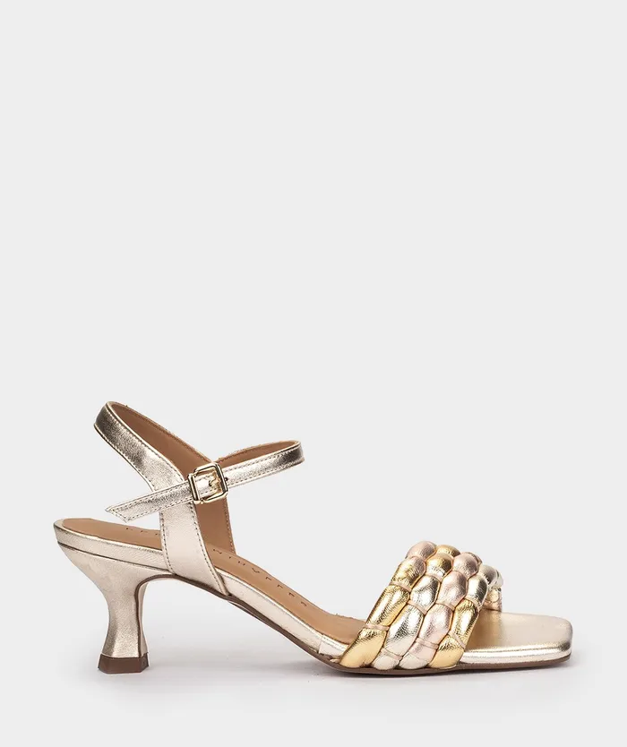 Women Cortegana Metallic 8211 Heeled Sandals Pedro Miralles