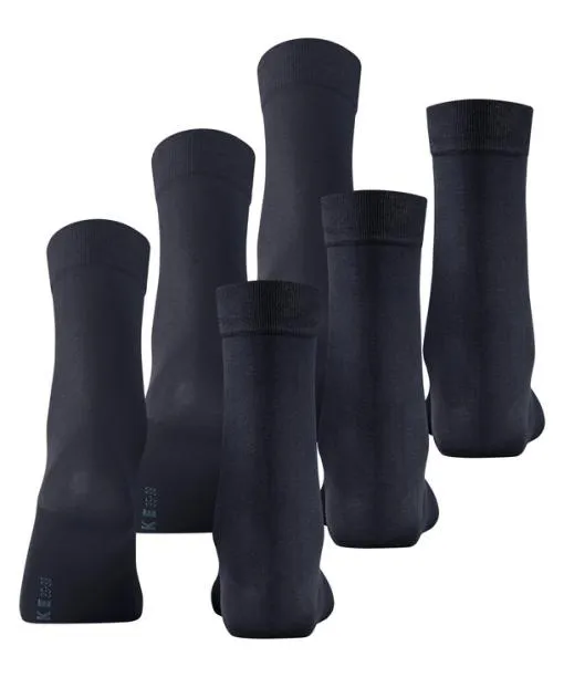 Women Cotton Touch 3Pack Women Socks Dark Navy FALKE Socks