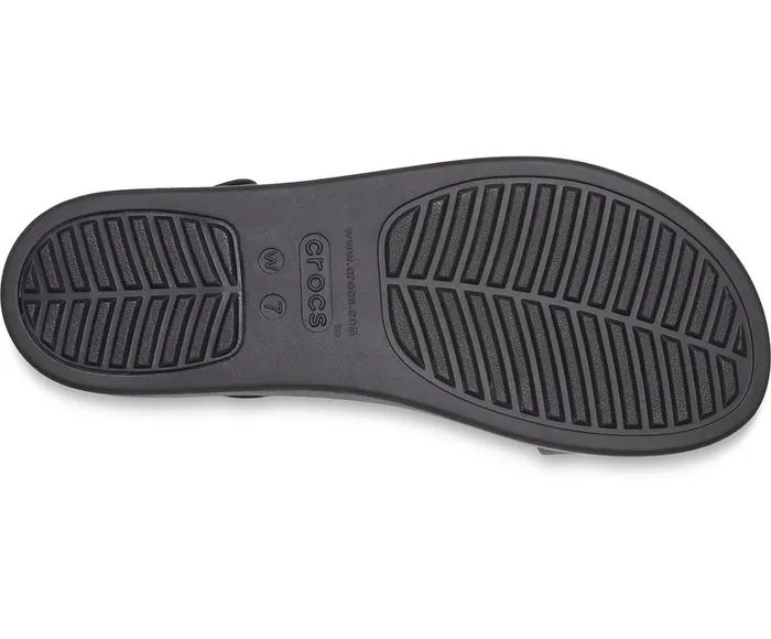 Women Crocs Brooklyn Low Wedge Black Black Crocs Sandals