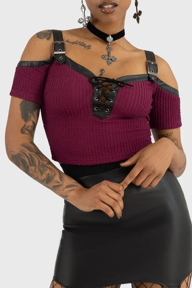 Women Crop Killstar HotBlooded Top