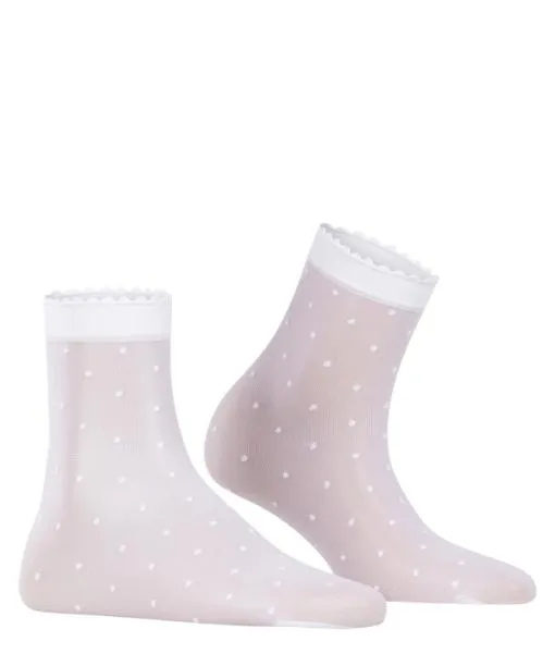 Women Dot 15 DEN Women Anklets White FALKE Socks