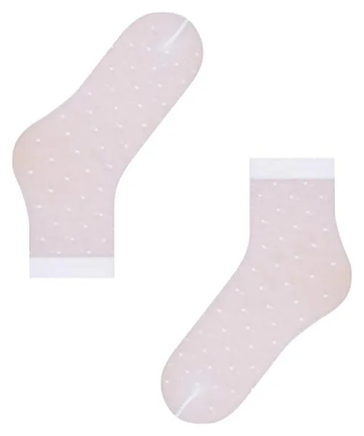 Women Dot 15 DEN Women Anklets White FALKE Socks