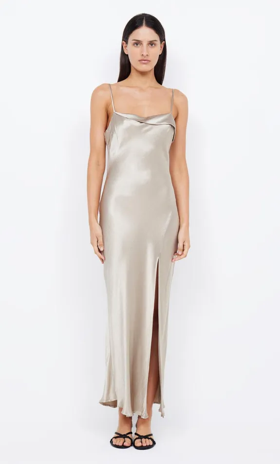 Women Dresses Bec Bridge FARAH HALTER MAXI DRESS Oyster