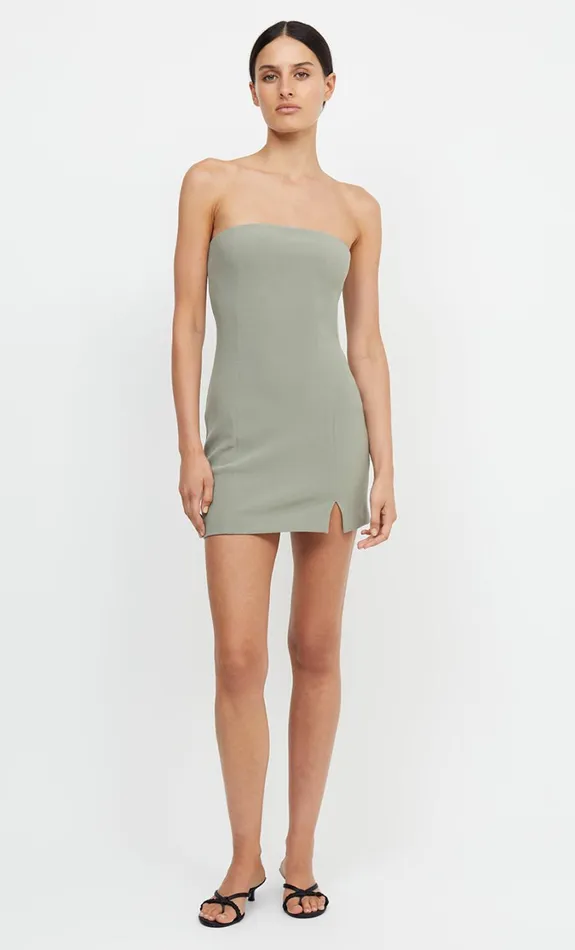 Women Dresses Bec Bridge KARINA STRAPLESS SPLIT MINI DRESS Sage