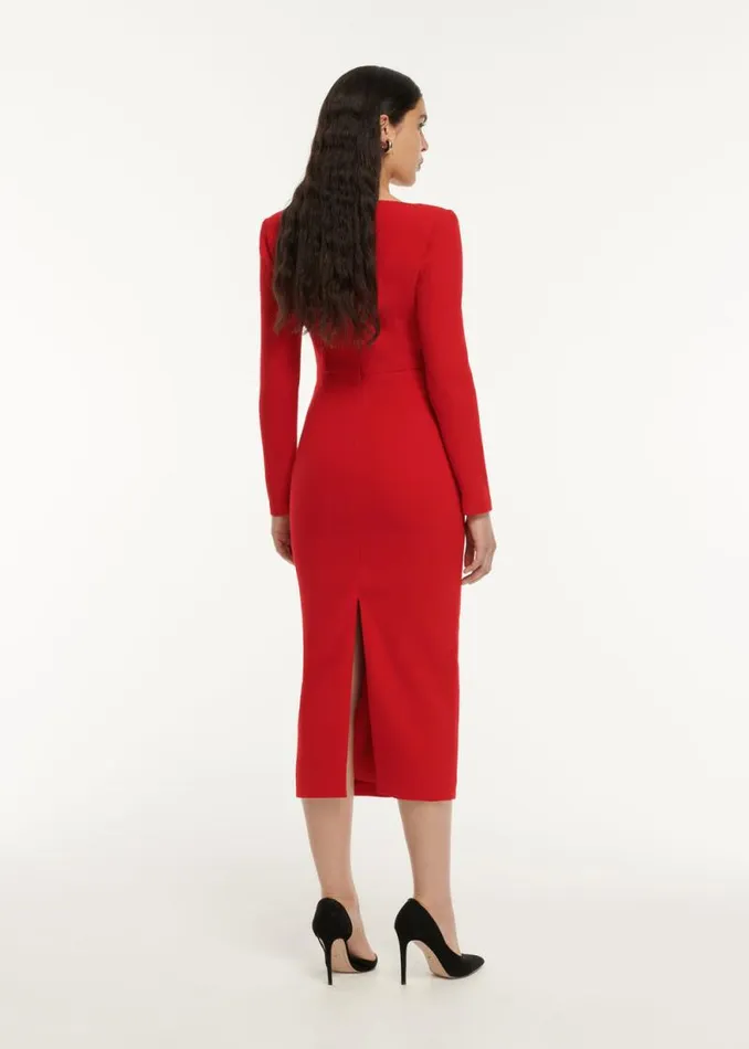Women Dresses Roland Mouret Flower Detail Midi Dress