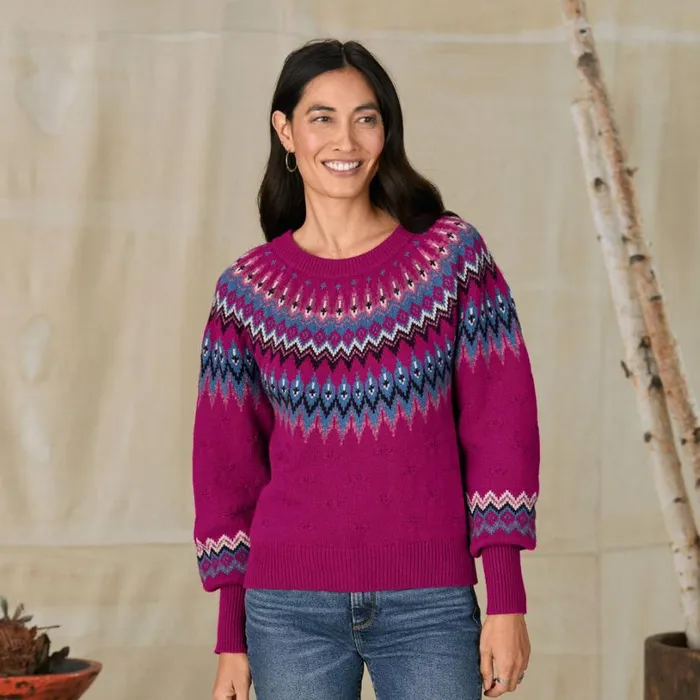 Women Eloise Fair Isle Sweater Coconut Sundance Catalog Sweaters Women Eloise Fair Isle Sweater Coconut Sundance Catalog Sweaters