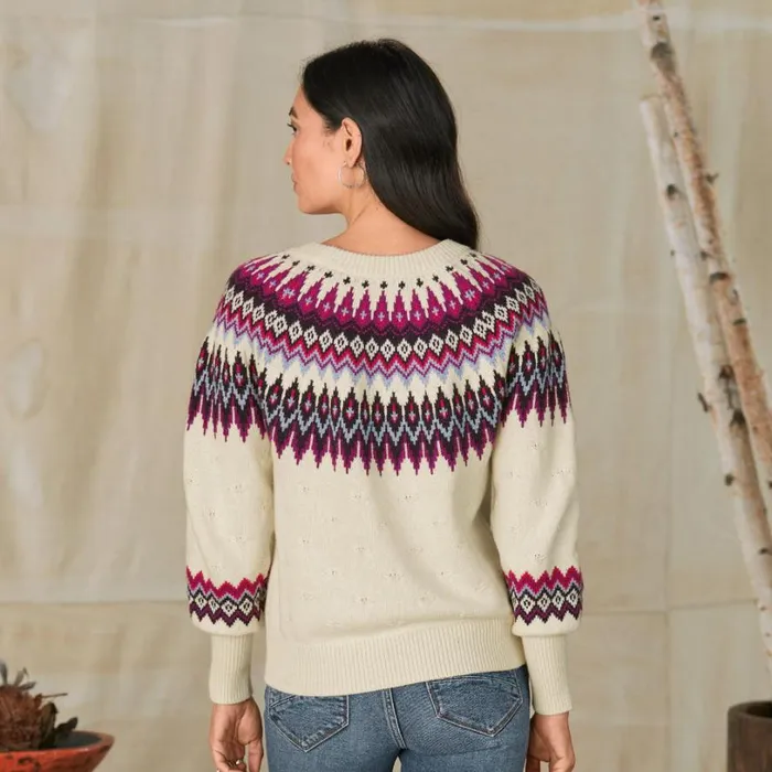 Women Eloise Fair Isle Sweater Coconut Sundance Catalog Sweaters Women Eloise Fair Isle Sweater Coconut Sundance Catalog Sweaters