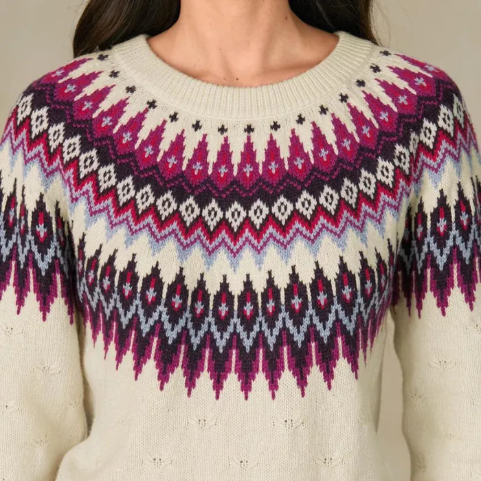 Women Eloise Fair Isle Sweater Coconut Sundance Catalog Sweaters Women Eloise Fair Isle Sweater Coconut Sundance Catalog Sweaters