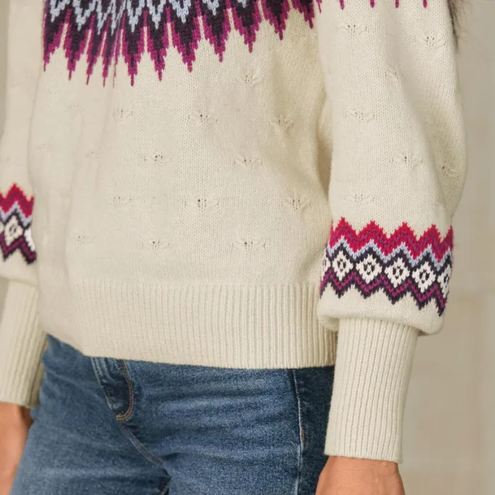 Women Eloise Fair Isle Sweater Coconut Sundance Catalog Sweaters Women Eloise Fair Isle Sweater Coconut Sundance Catalog Sweaters