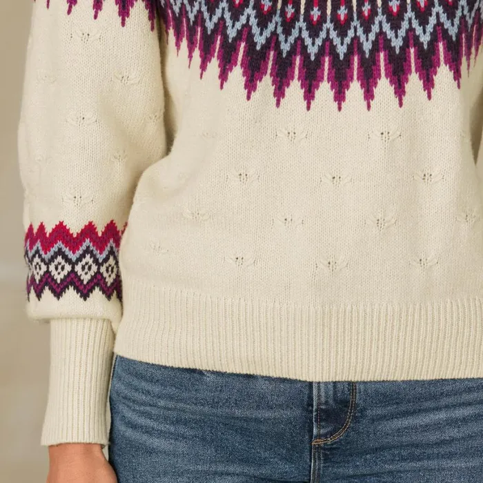 Women Eloise Fair Isle Sweater Coconut Sundance Catalog Sweaters Women Eloise Fair Isle Sweater Coconut Sundance Catalog Sweaters