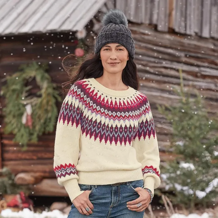 Women Eloise Fair Isle Sweater Coconut Sundance Catalog Sweaters Women Eloise Fair Isle Sweater Coconut Sundance Catalog Sweaters