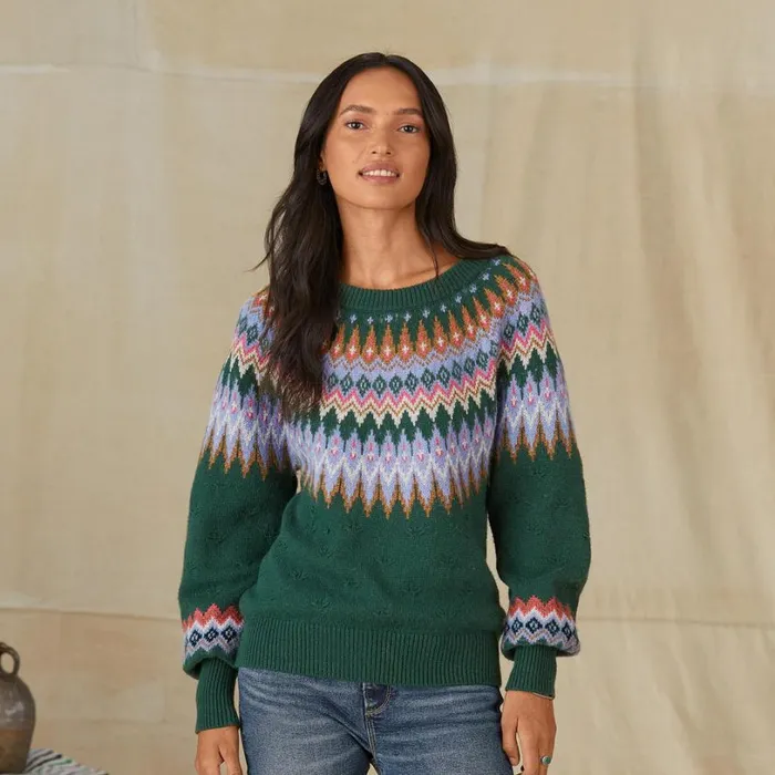 Women Eloise Fair Isle Sweater Coconut Sundance Catalog Sweaters Women Eloise Fair Isle Sweater Coconut Sundance Catalog Sweaters