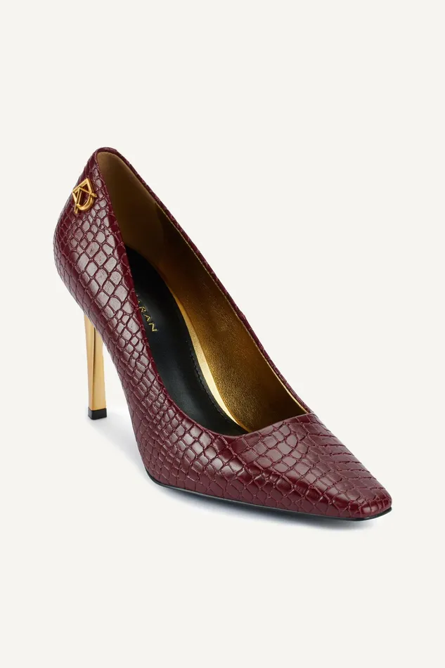 Women Heels And Wedges Donna Karan SAVITA HIGH PUMP Dark Cherry
