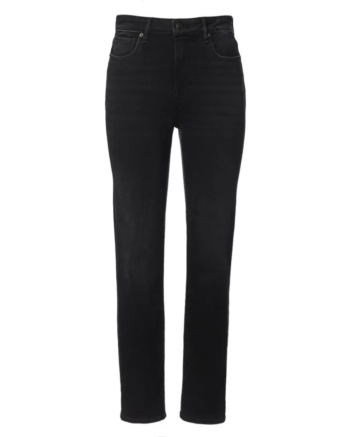 Women High Rise Straight Jayden Faded Black Jeans Carbon Buffalo David Bitton Straight Leg
