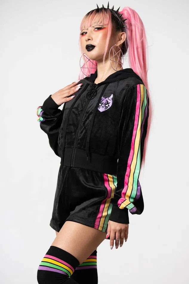 Women Hoodies Killstar Coven Chill Velour Hoodie