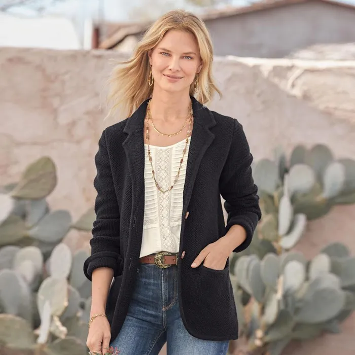 Women Ivy League Sweater Blazer Petite Onyx Sundance Catalog Sweaters Women Ivy League Sweater Blazer Petite Onyx Sundance Catalog Sweaters
