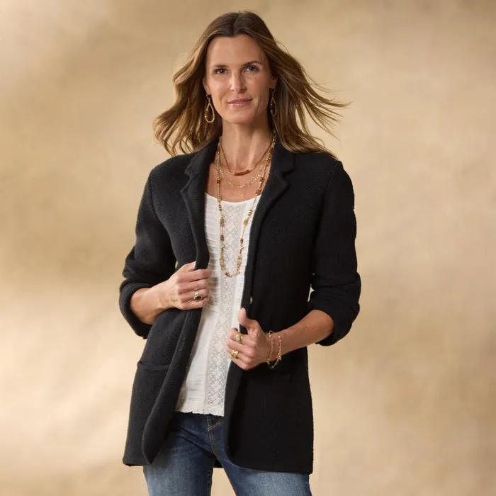 Women Ivy League Sweater Blazer Petite Onyx Sundance Catalog Sweaters Women Ivy League Sweater Blazer Petite Onyx Sundance Catalog Sweaters