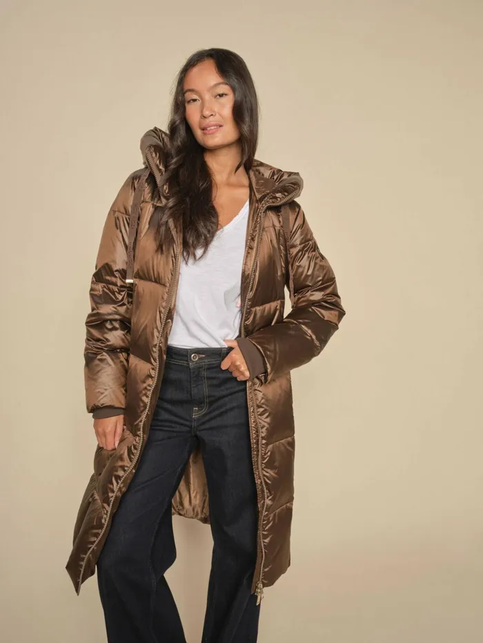Women Jackets and Coats MOS MOSH MMNova Metallic Down Coat Rain Drum