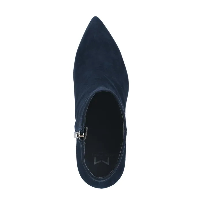 Women Jarli Pointy Ankle Bootie Navy Suede Marc Fisher Dress Boots