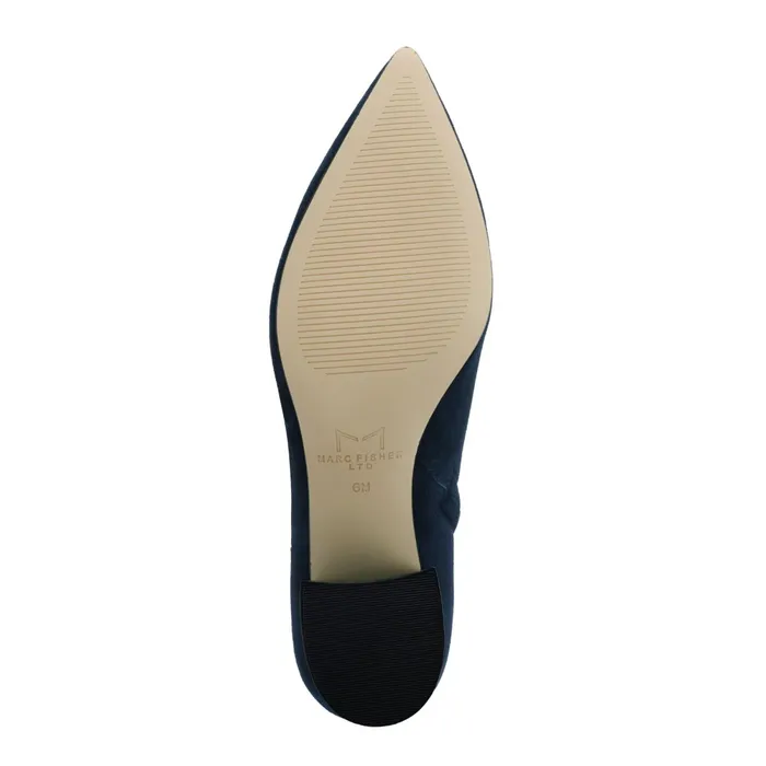 Women Jarli Pointy Ankle Bootie Navy Suede Marc Fisher Dress Boots