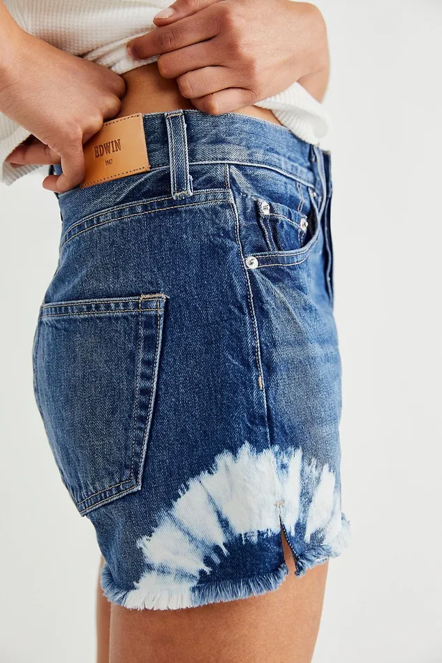Women Jean Shorts Free People EDWIN Cai Cut Off Shorts Mirage