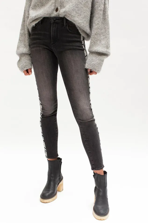 Women Jeans Free People Driftwood Jackie Jeans Snake Stripe