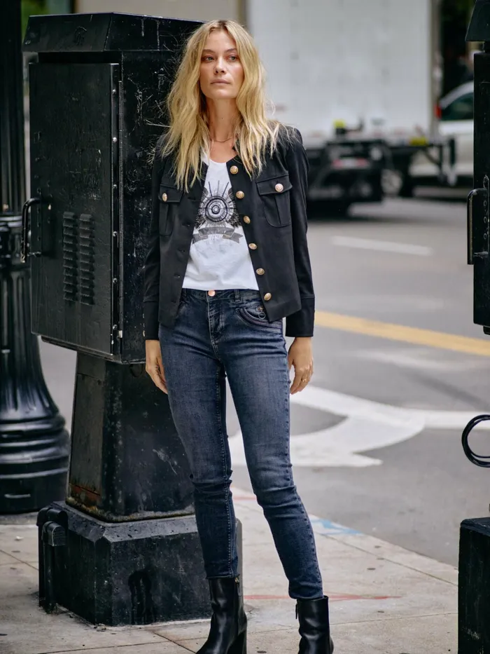 Women Jeans MOS MOSH MMNaomi Colla Jeans Dark Blue
