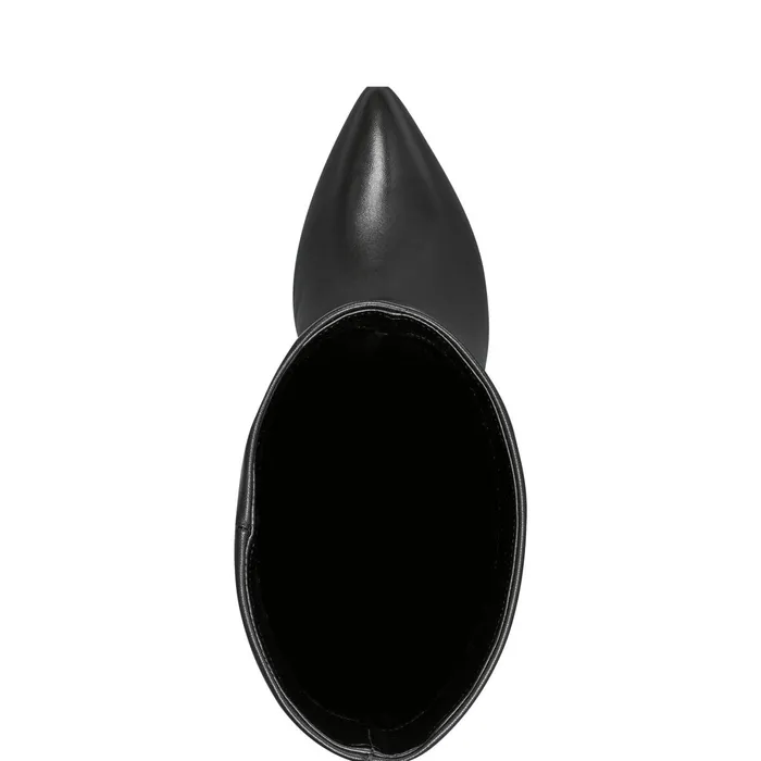 Women Leina Block Heel Pointy Toe Dress Boot Black Marc Fisher Boots