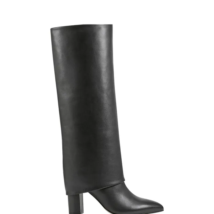 Women Leina Block Heel Pointy Toe Dress Boot Black Marc Fisher Dress Boots