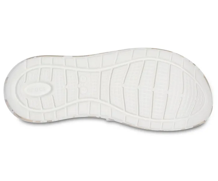 Women LiteRide Printed Camo Stretch Sandal Almost White Crocs Sandals