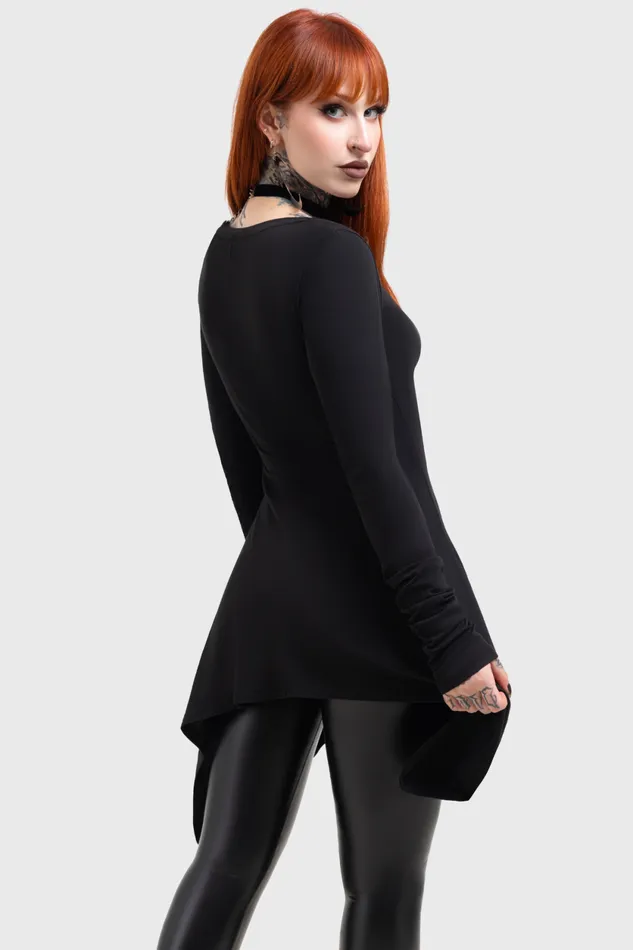 Women Long Sleeves Killstar Cora Long Sleeve Top