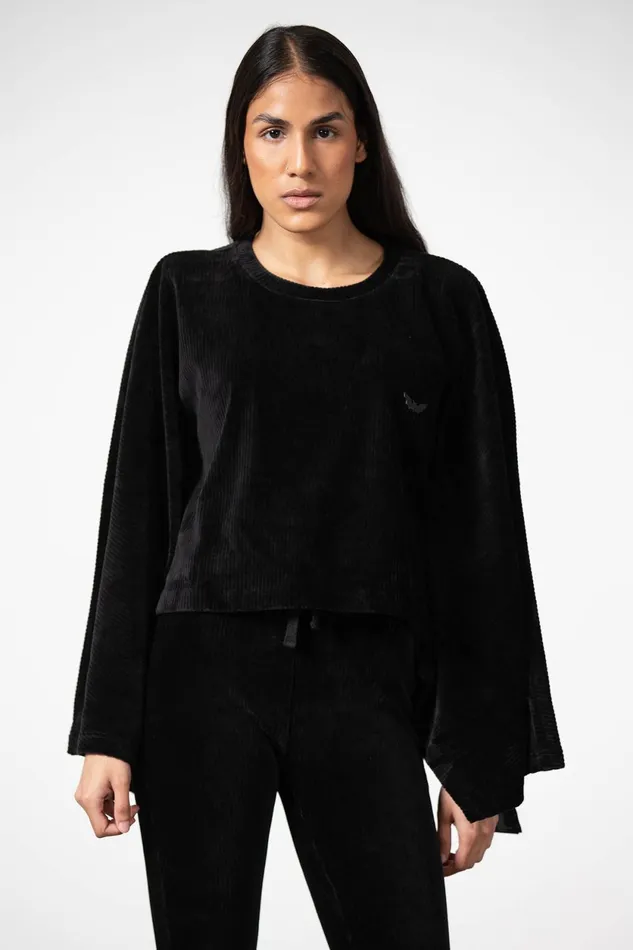 Women Long Sleeves Killstar Ghastly Dreams Batwing Top