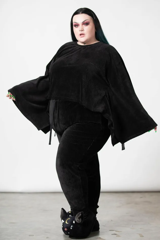 Women Long Sleeves Killstar Ghastly Dreams Batwing Top