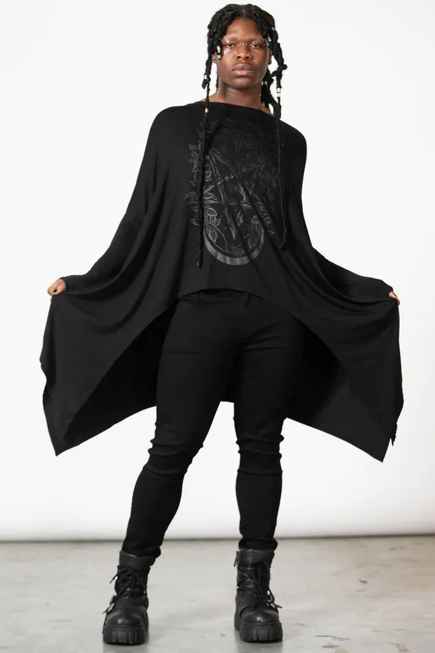 Women Long Sleeves Killstar Lunar Oversized Top