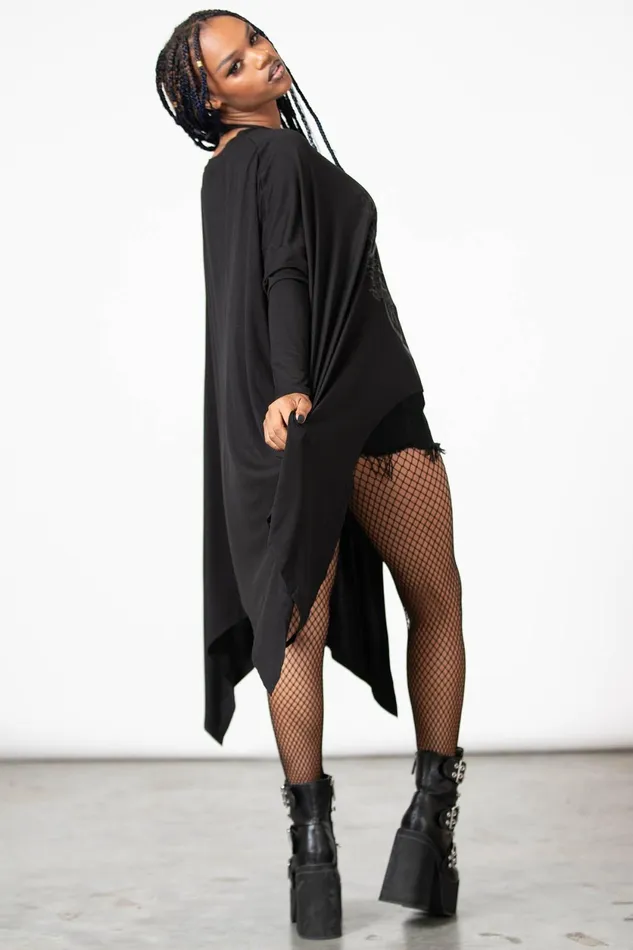 Women Long Sleeves Killstar Lunar Oversized Top