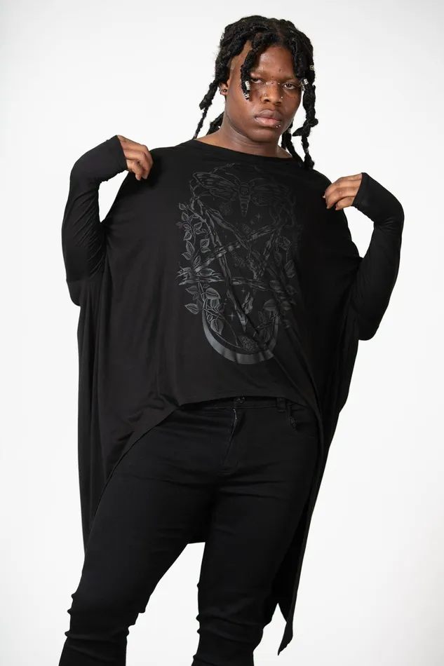Women Long Sleeves Killstar Lunar Oversized Top