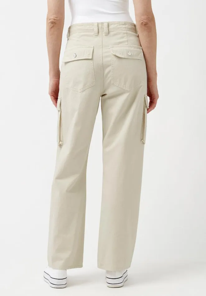 Women Low Rise Straight Gia Beige Cargo Pants Turtledove Buffalo David Bitton Straight Leg