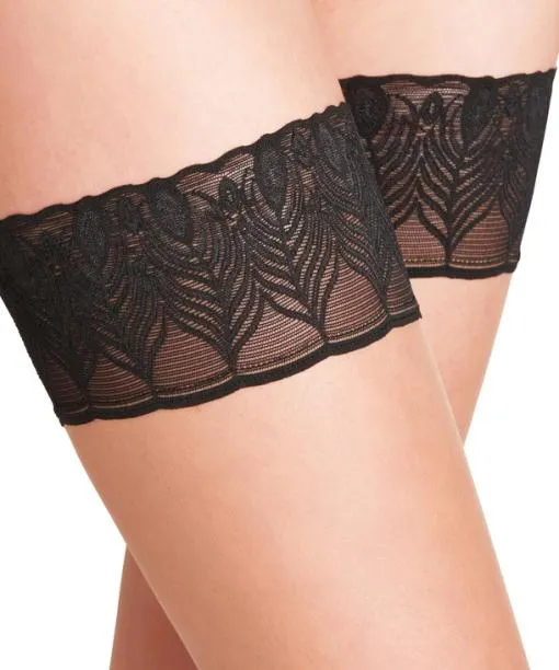 Women Lunelle 8 DEN Women Stay Ups Powblack FALKE Thigh Highs